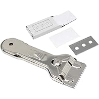 Glasschaber inkl. 5 Ersatzklingen mit Doppelschneide Ceranfeldschaber