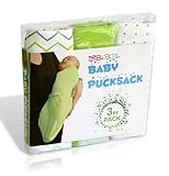 Baby Pucksack, 3er Set, 100% Premium Baumwolle, Extra Feste Klettverschluss-Nähte, Ideal für Säuglinge und Schreibabys (0-3 Monate, 3-6 kg), für Sommer, Herbst Winter und Frühling - 9