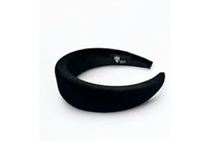 Bottega della Principessa Cerchietto per Capelli Donna Bombato in Velluto (Nero)