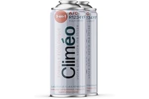 Climéo 400 ml – Umweltfreundlicher Ersatz für das Kältemittel R1234yf 2in1, 3in1 | Klimaanlagenwartung in Eigenregie (2 Dosen, 3in1)