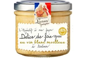 Lucien Georgelin Délice de Foie Gras au Vin Blanc Moelleux le bocal de 100g