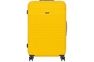 OCHNIK Grande Valise | Valise Rigide | Matière : ABS | Dimensions : L | Dimensions : 76x51x30cm | Volume : 97 litres | 4 Roues | Haute qualité | Jaune