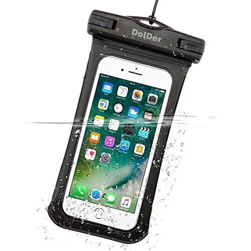 DolDer Premium Wasserchite Handyhülle Tasche mit Side Window für Apple iPhone 6S,6,5S,5,5C,SE,4,4S und andere 4.3~5.1 zoll Smartphone wie Samsung Galaxy S7/S6/S5/S4/S3/Mini, HTC One M7/M8/M9/Mini,Desire, LG Nexus 5, Sony Xperia XA/Xpirea X/Xperia X Performance/Z5 Compact/Z3 Compact , Huawei Honor 6/Ascend P8 Lite/P7, Google Nexus 4/5, Blackberry Passport, Nokia Lumia 1020/930/630, Motorola Moto