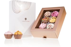 CHOCOLISSIMO Pralinki American Cupcakes 6 x - | czekolada | przyjęcie | prezent | dzieci | dla mężczyzn | dla kobiet | do domu | ozdoba | dekoracja | słodycze | pyszne | wykwintne | pudełko | czekoladki | muffinki | dzień dziecka | pralinki | urodziny | imieniny | walentynki | rocznica | wesele | ślub