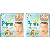 Prima Bebek Bezi Premium Care 3 Numara 26 Adet 2li paket