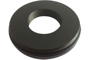 QOTSTEOS Mikroskop Objektiv Fotografie Aluminium Halterung M42 auf RMS Kamera Adapter Ring (schwarz)