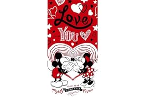 DISNEY MICKEY Minnie Love You - Serviette DE Plage - Drap DE Bain - Dimension 75X 140CM