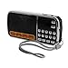 Produktbild Radioddity L-088AM Mini Digital AM FM LCD Radio Speaker, Micro SD/TF USB Disk Speaker MP3 Music Player, Portable Pocket Novelty Radio Receiver, Handheld CB Radio Transceiver, Black