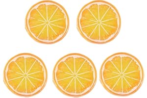 GIVBRO Künstliche Früchte, Orangenscheiben, künstliches Simulationsmodell, lebensechte Früchte für Fotografie, Requisiten, Zuhause, Küche, Schaufensterdekoration, 5 Stück