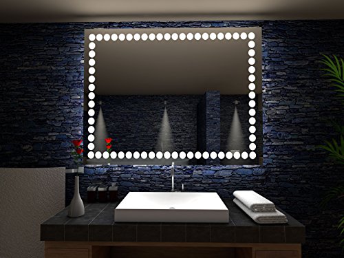 Spiegelwerk Stra§ Badspiegel mit LED Beleuchtung - B: 60 cm x H: 80 cm