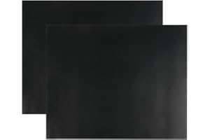 MEUKCEZ Lot de 2 Tapis de Cuisson pour Fours 40x50 cm, Feuille Cuisson Reutilisable, Tapis Barbecue, Antiadhésifs et Résistants jusqu'à 260°C, Parfaits pour Fours à Chaleur Tournante et Barbecues, Noir