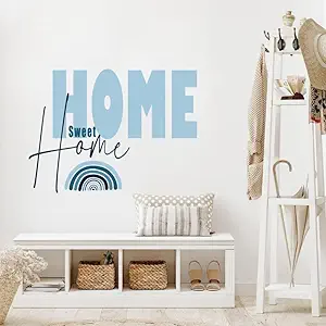 Kotart - Home Sweet Home Wall Decals / Stickers for Living Room Bedroom Kids Room D?cor - Rainbow Printed Vinyl Wall Sticker