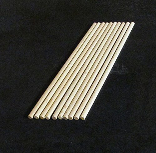 Holzdübel, Bastelstäbe, 4 mm dick, 10 cm, 15 cm oder 30 cm lang, 10 Stück, 30 cm