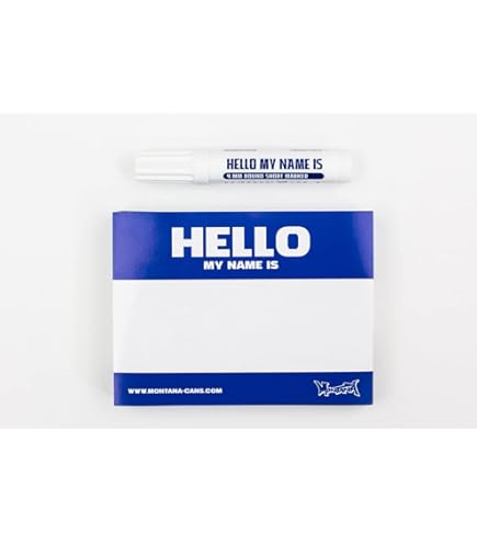 Hello My Name is Stickers - 100 pieces red stickers including 4mm marker