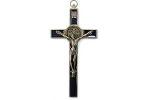 CENPEK Kruzifix Jesus Christus Kreuz Statue Figur für Auto Zuhause Kapelle Dekor – Antike Bronze