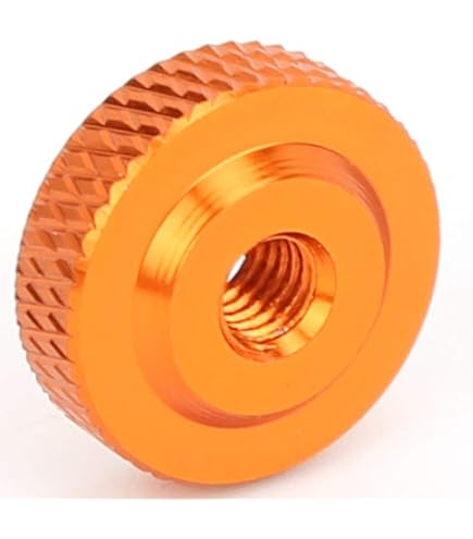 Dado Zigrinato In Alluminio M6 X 5mm - 4 Pezzi, Adattatore Femmina Per Rotelle E Applicazioni Meccaniche - Foto 2