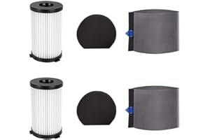 INFUN Filtros Compatibles con Cecotec Aspirador Vertical Conga Thunderbrush, 2 HEPA 2 Esponja 2 Prefiltro