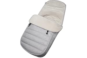 NC Baby Footmuff, Waterproof and Windproof Superfine Velvet Lined Universal Fitting for Pushchairs Strollers Prams Buggy (Gray)