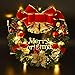Produktbild Weihnachtskranz, Coxeer Türkranz Weihnachten Weihnachtsdeko Kranz Weihnachtsgirlande mit Kugeln Handarbeit Weihnachten Garland Deko-Kranz