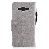 BONROY® Samsung Galaxy J2 Prime Hülle ,Lustige nette Teddybär Folio Schutzhülle Tasche PU Leder Mit Wallet Kartenfach Magnetverschluss Standfunktion Handytasche Slim-Schutzhülle Mit Karten-/Geldscheinfach Handy Etui Flip Tasche Für Samsung Galaxy J2 Prime - 