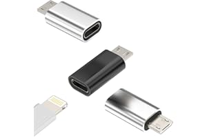 ZOYUZAN Adaptateur Lightning vers Micro USB(Lot de 3) iPhone Prise Cable Chargeur Convertisseur Apple Jack Femelle Android Mâle Charger Câble Mini Adapter Compatible pour Huawei Xiaomi Redmi Samsung LG