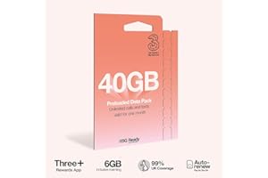 Three Mobile PAYG Voice SIM Pack - 40GB - £10
