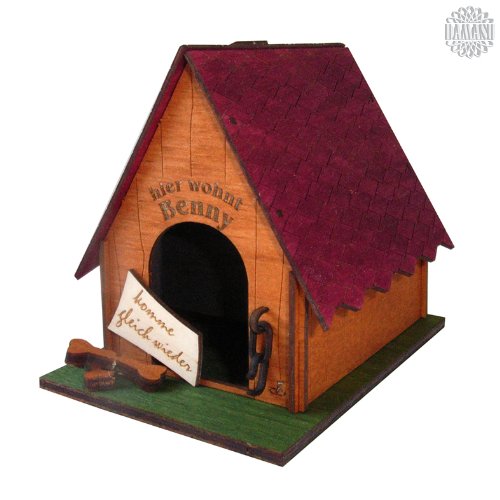 Preisvergleich Produktbild DAMASU BS_RH07, Bausatz-Räucherfiguren, Hundehütte Benny