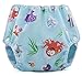 Air Flow Reusable Wrap Nappy Cover - with Poppers (XLarge, OCEANS)
