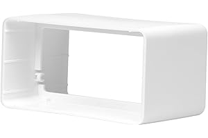 REPA MARKET 110 x 55 mm / 11 x 5,5 cm. Conector de tubo rectangular para la conexión de tuberías. Sistema de ventilación, calefacción, refrigeración. Elemento de ventilación para espacios limitados.