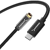 Sabrent USB-C auf kopfhörer | USB TYP C auf Klinke 3,5 mm | USB Externe Soundkarte | Audio zu USB Adapter | USB soundkart kon