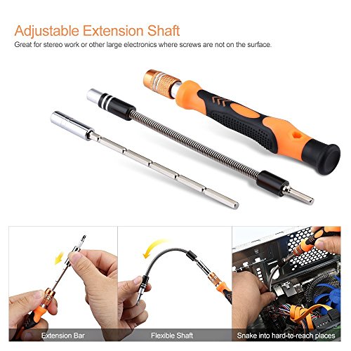 Schraubendreher Set,NIUTOP 58 in 1 Magnetische Schraubenzieher Set mit 54 Bits für Elektronische Kleingeräte Handy, Tablet, PC, Macbook, Uhr etc - 4