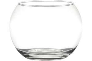 KORAT Vaso Boccia in Vetro Trasparente Design Rotondo Elegante per Fiori, Candele, Piante o Decorazioni Disponibile in 4 Dimensioni (16-20-25-30 cm) Ideale per Casa, Eventi (Ø 30 cm - 23.5x30x30 cm)
