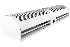 YUNHEST Luftschleier Mit Zwei Geschwindigkeiten, Einstellbarer Windwinkel, Inklusive Fernbedienung, Wandmontierter Geräuschloser Luftschleier, Gewerbliche/Private Nutzung (Size : 120cm/48in)