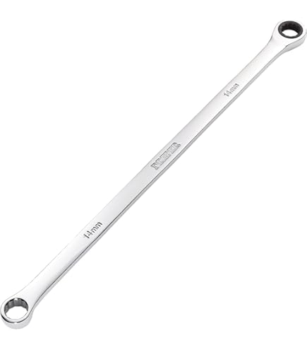 KS Tools 518.0014 CHROMEplus Combination Spanner, Stubby, 14mm
