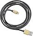 Price comparison product image PETER JÄCKEL USB LEATHER TOUCH Cable Black for Lightning with Sync- and Ladefunktion