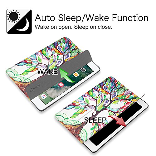 Fintie iPad 9.7 Zoll 2017 Hülle – Ultra Schlank Superleicht Ständer Smart Shell Case Cover Schutzhülle Tasche mit Auto Schlaf / Wach Funktion für Apple iPad 2017 Neue Modell, Liebesbaum - 4