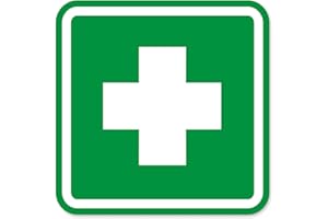 easydruck24de Adesivo “Cassetta di pronto soccorso” I 10x10cm I Cartello di salvataggio Adesivo di avvertimento Avviso di avvertimento I adesivo esterno I hin101