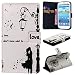 Produktbild Nancen Samsung Galaxy S3 I9300 I9305 / S3 Neo I939i (4,8 Zoll) Handyhülle, Bunt Nette Romantische Muster Flip Etui Case Cover Lederhülle PU leder Folio Bookstyle Schutzhülle mit Standfunktion, Brieftasche und Karte Tasche [Love kiss]