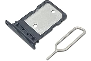 Eonpam Dual SIM Karte Rahmen für Google Pixel 6 Pro Card Tray SIM Kartenhalter Slot Schlitten Halter + SIM Pin(Schwarz)