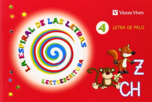 Espiral Letras Lectoescritura 4 Letra de Palo (La Espiral de Las letras)
