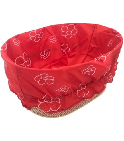 Copri Cestino Bici Stile Vintage Impermeabile - Fodera Floreale Per Cestini Ovali - Accessorio Decorativo - Foto 4