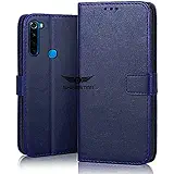 SHINESTAR PU Leather Flip Wallet Case with TPU Shockproof Cover for Xiaomi Redmi Note 8 (Blue, Xiaomi Redmi Note 8)