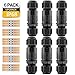 Produktbild Kabelverbinder Wasserdicht IP65, Missicee 2019 Neu Abzweigdose Wasserdicht Verbindungsmuffe 3-Wege-Hebelmutter Verbindungsdose Kabelverschraubung Ø 7.5mm-10mm (Pack of 6)