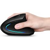 Coverzone Ergonomik Dikey Kablosuz Mouse, 2.4 GHz USB Alıcı ve Bluetooth Bağlantılı, Type-C Şarjlı, 6 Tuşlu, Ayarlanabilir DP