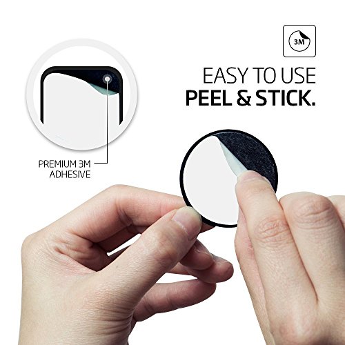 [8 Pezzi] iVoler Placche Metalliche,(4 rettangolari e 4 tonde), 8 piastrine con un adesivo 3M per Supporto Magnetico Auto Universale / Supporto Auto Smartphone Porta Telefono / Supporto Magnetico Auto Air Vent / Magnetico CD Slot Car Mount ect