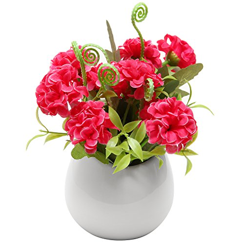 MyGift?White Petite Wall Mounted, Hanging or Freestanding Decorative Ceramic Flower Planter Vase Holder Display by MyGift - 4