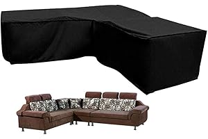 Silvotek Funda para sofá en Forma de L - Funda Sofa esquinero en Forma de L con Cuerdas de apriete en la Parte Inferior,210D Funda para sofá en L (L Forma 215x215x87 cm)