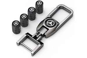 LLKCHU pour Mercedes Porte-clés de Voiture et Capuchon de Valve Auto Bouchons de Valve pour Mercedes Benz CESM CLK GLK GL AB AMG GLS GLE AMG Series,Porte-clés Pneus de Voiture Accesoire