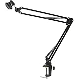 DurableFoxnovo Broadcasting Studio Microphone Mic Suspension Boom Scissor Arm Stand (Black)