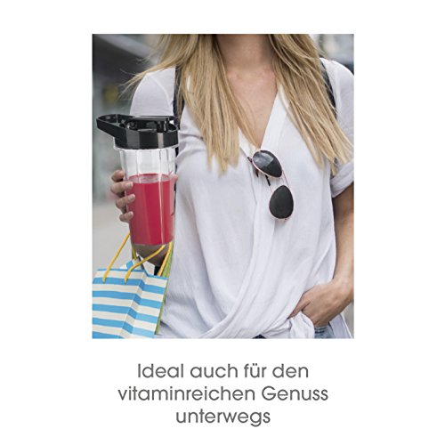 GOURMETmaxx Nutrition Mixer mit Heiz- und Kühl-Funktion 12-tlg. 1200W mit Rezeptheft ( Multifunktionale Küchenmaschine zum Hacken, Zerkleinern, Pürieren, Mahlen, Mixen, Mischen Erhitzen und Aufbewahren ) (Rot) - 6